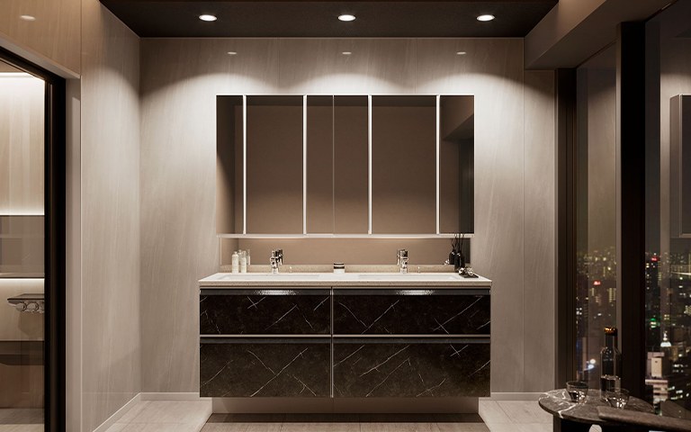 KINGKONG刮刮乐官方下载入口Washstand 洗面化妝櫃 始終熠熠生輝的洗面化妝櫃，讓毎一天都充滿愉悅